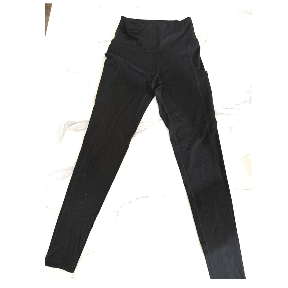 Aerie Chill Play Move Black High Waisted Leggings w/ Pockets Womens Size Small
